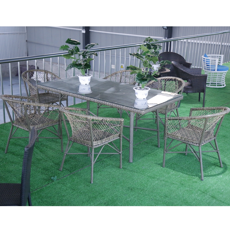 High sales in China factory prices outside rattan sofa table chairs
