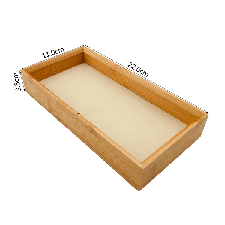 Eco-friendly Bamboo Desk Storage Organizer Recipe Box