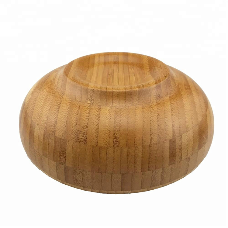 Eco-Friendly Large Round Natural Bamboo Soup Bowl Rice Bowl