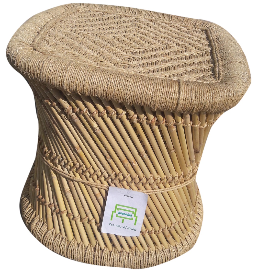 Cheap Hot Selling Bamboo Outdoor Rattan Ottoman for Balcony, Restaurant, Hotel and Garden