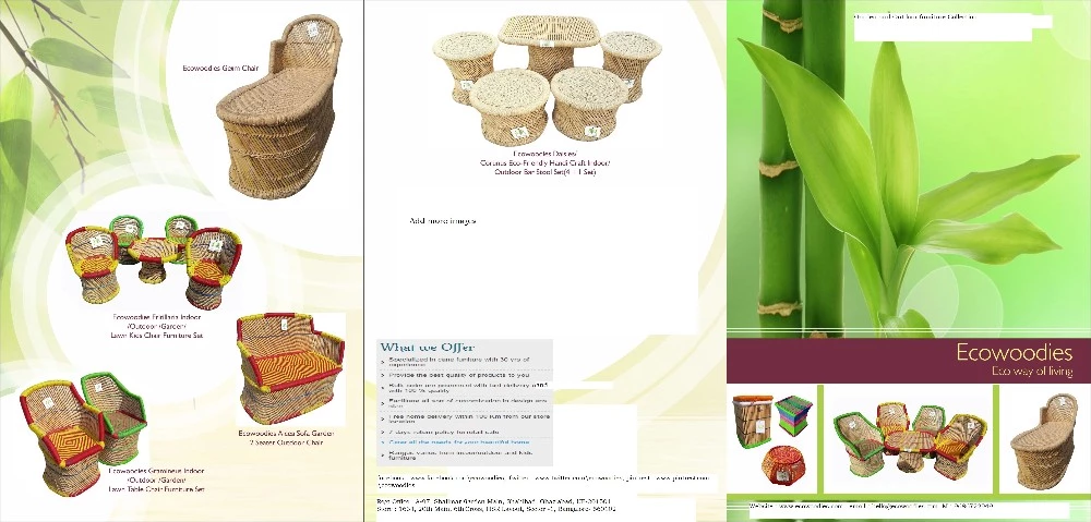 HandiCraft Cane/Bamboo Furniture Set for Garden Outdoor Patio