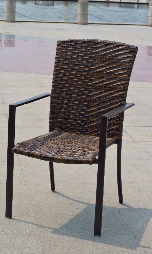 New design outdoor garden aluminum rattan wicker chair with special arms YC102-8
