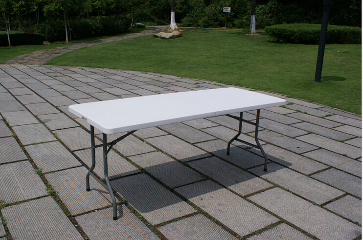 8FT Yes Folded and Outdoor Table Specific Use HDPE Plastic Material and Yes Folded Portable picnic table