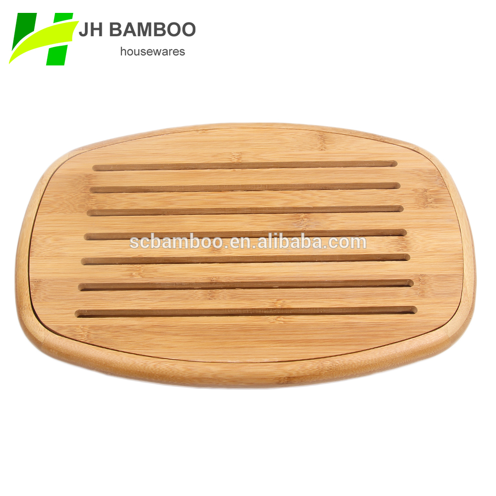 bamboo bread cutting board with crumb catcher