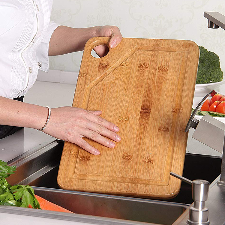 100% Natural Bamboo Different Sizes Cutting Board With A Hole
