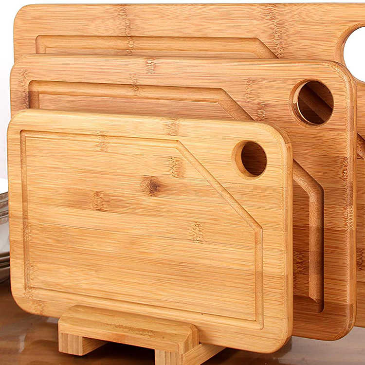 100% Natural Bamboo Different Sizes Cutting Board With A Hole