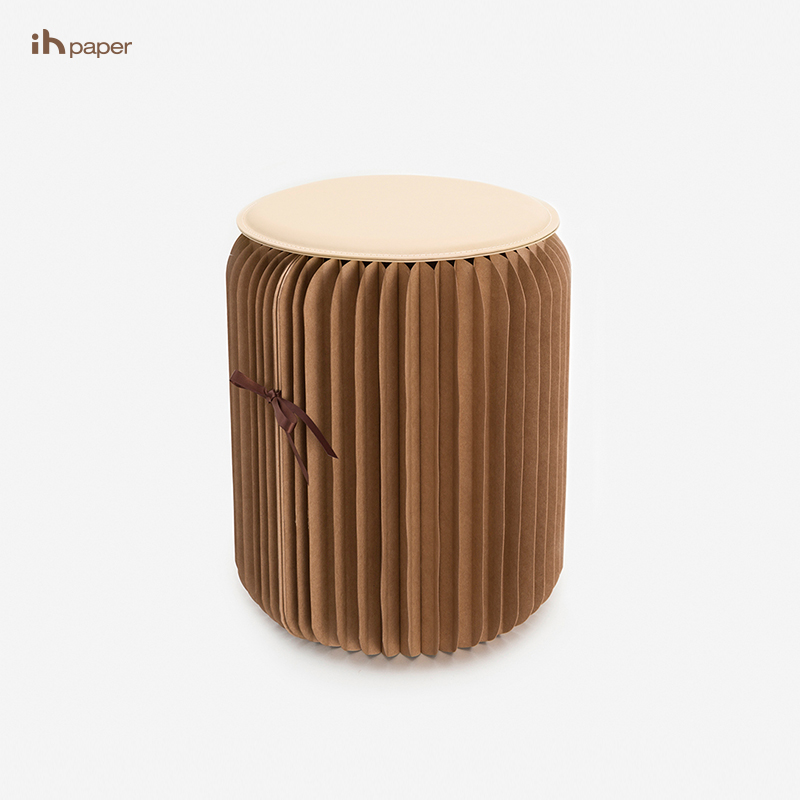 Kraft paper accordion furniture  wedding chair lounge chair  wholesale paper stool folding chair for living room bedroom