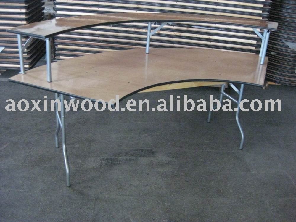 folding Table with metal edge for Conference / buffet