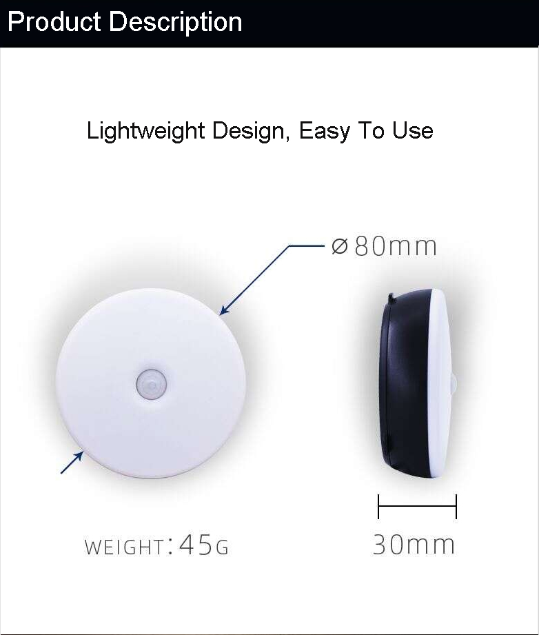 Human induction 1W Saving Energy battery powered led table lamp with motion sensor