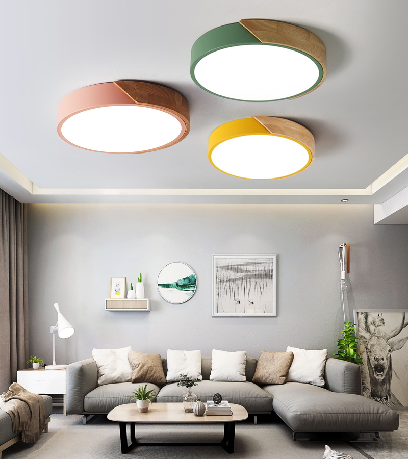 House Multi Color Remote Control Intelligent Dimmable Macarons Nordic Pendant Ceiling Light