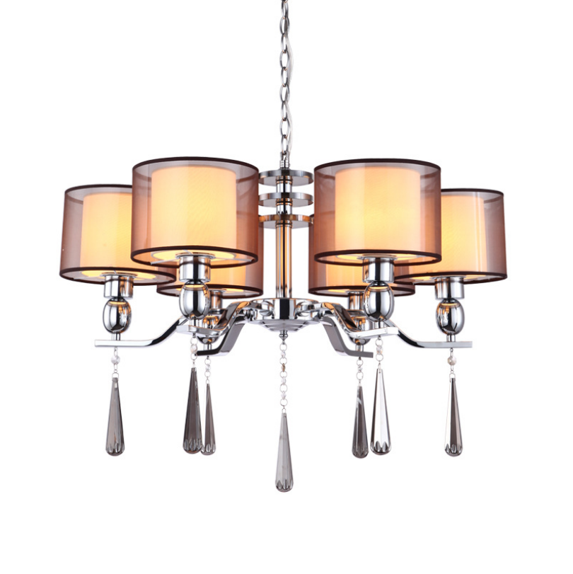 Decorate Contemporary 6 8 heads lights ceiling crystal hotel chandelier pendant for living room