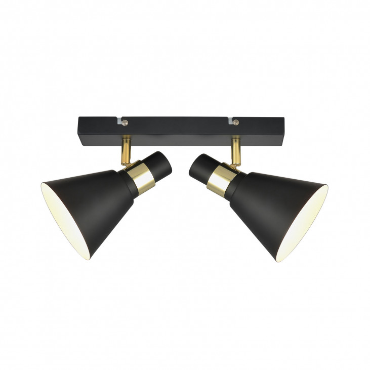 Black Gold Round trumpet shape Hotel bedroom soft illumination Modern pendant led ceiling mounted light