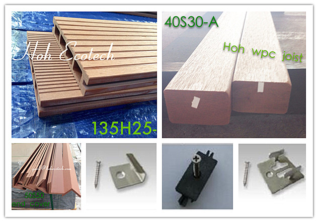 Big size outdoor decking Fungus free wpc terrace wood