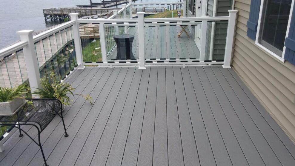 long board wpc plank composite ebony decking for outdoor project use