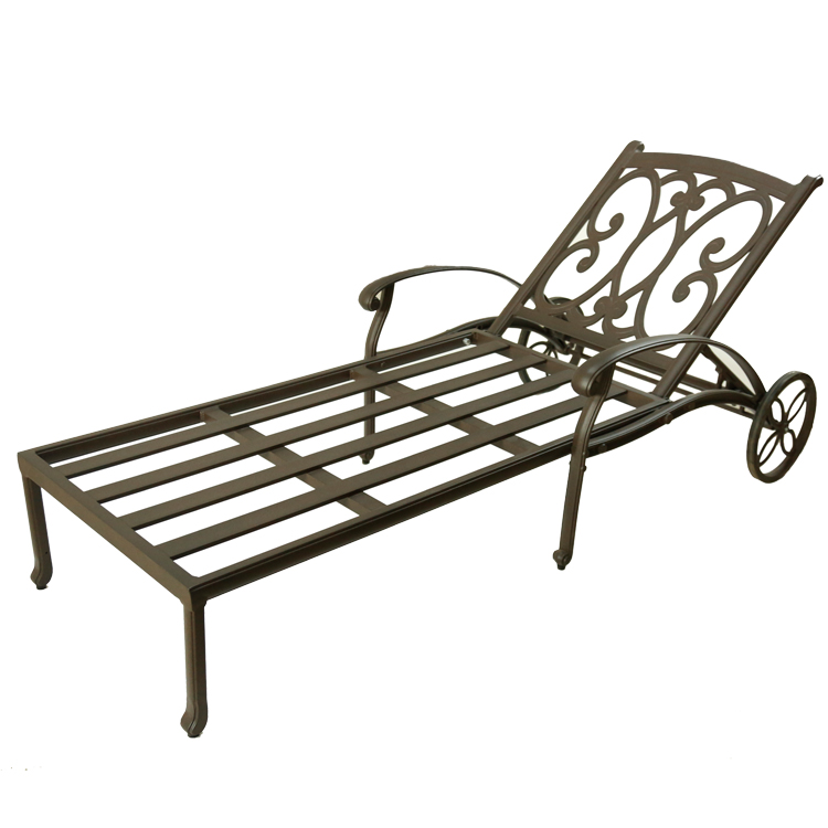 Outdoor Waterproof Cast Aluminum Chaise Sun Loungers For Sale