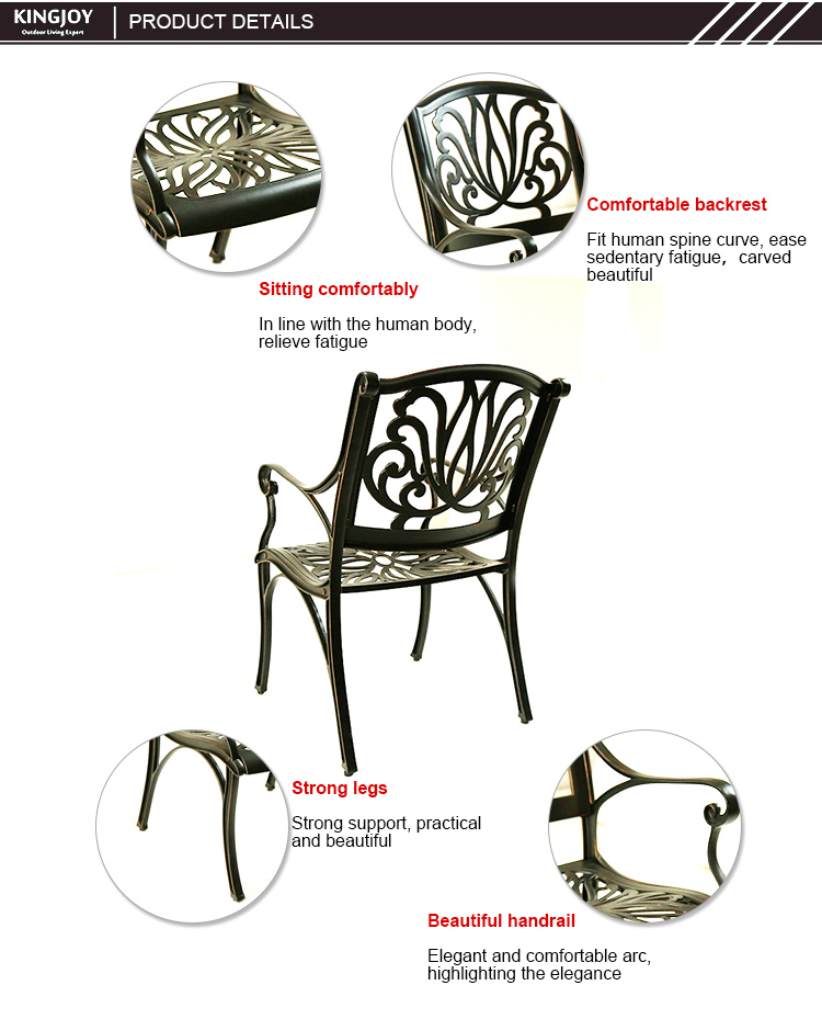 Patio furniture outdoor dining sets cast aluminum chairs