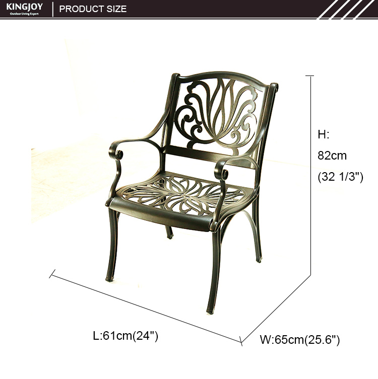 Patio furniture outdoor dining sets cast aluminum chairs