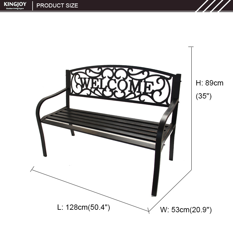 Promotion Outdoor Metal Welcome Bench cast iron