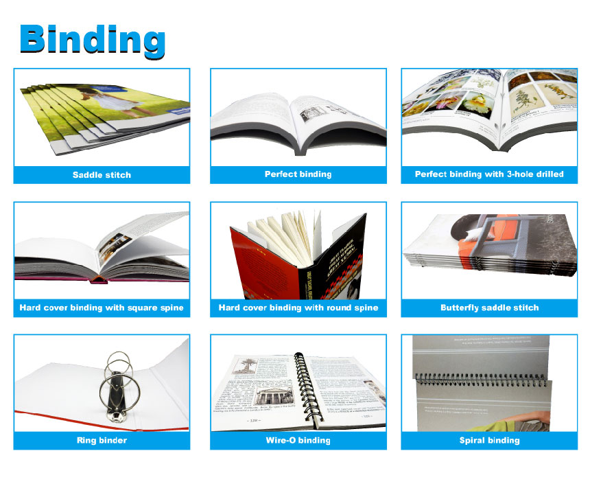 printing perfect binding A4 product catalogue