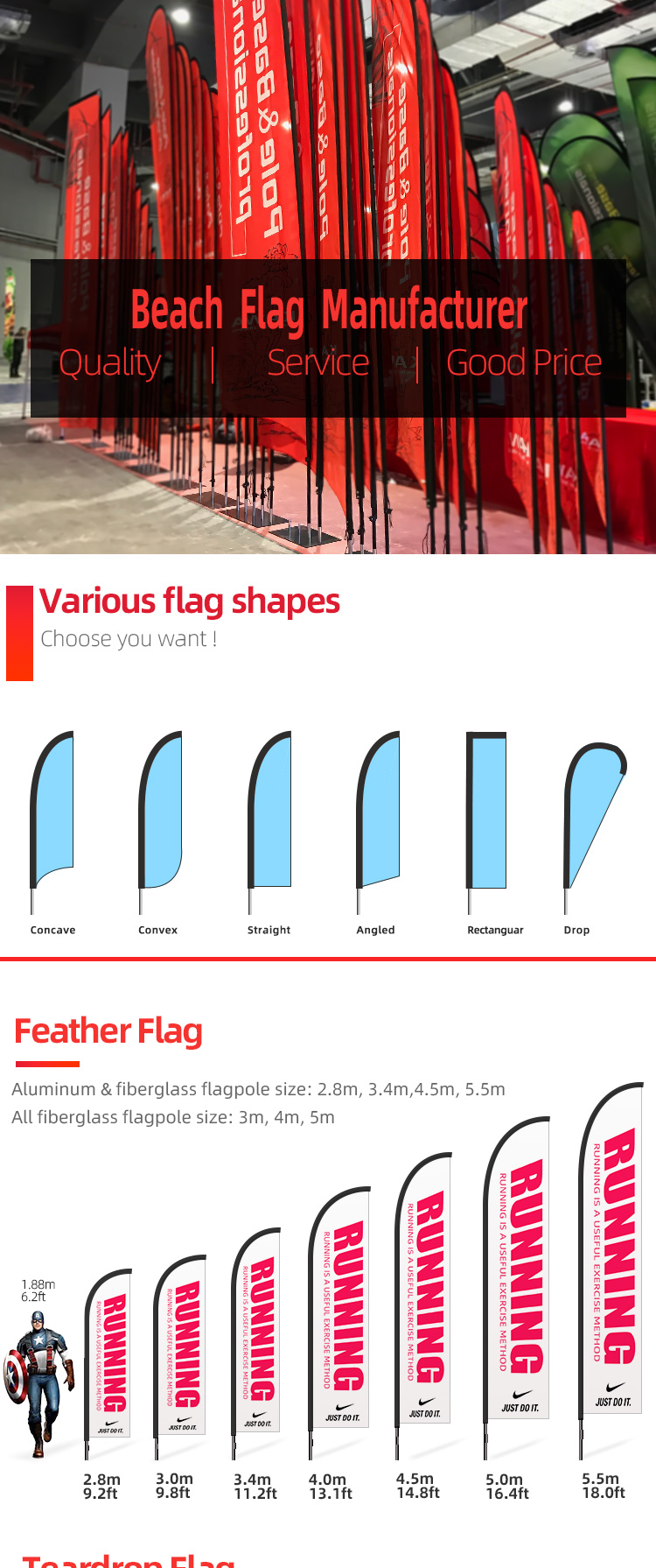 China wholesale custom printing banner flying beach flag feather flag