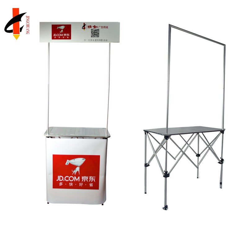 Portable Aluminum Counter Supermarket Display Promotional Table