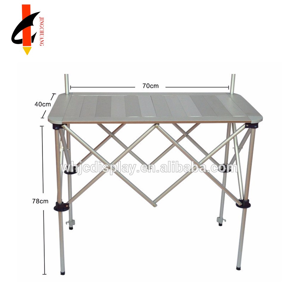 Portable Aluminum Counter Supermarket Display Promotional Table