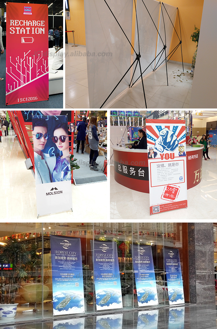 Cheap portable 60*160cm advertising promotion X banner stand