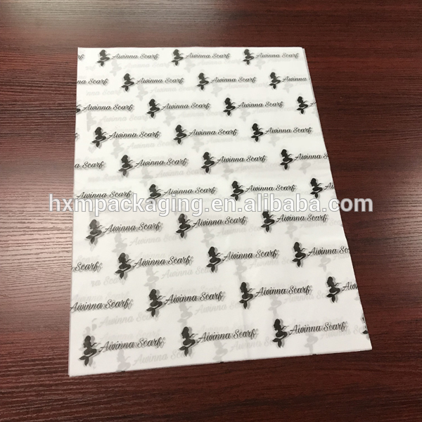 Custom black background printed tissue paper with gold logo for soap wrapping