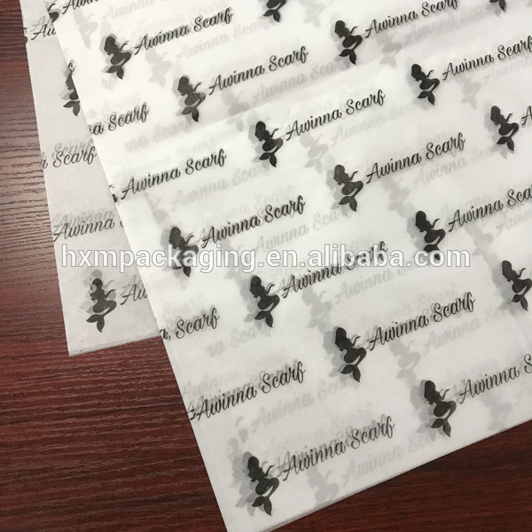 Wholesale Same Logo Design Printed on Black and White Tissue Wrapping Paper