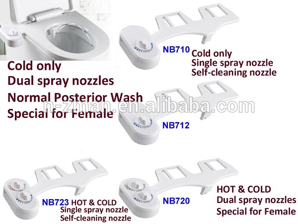 NZMAN His & Hers Super Slim Dual Nozzle Retro Easy Fit Toilet Seat Bidet Fits Any WC To Create A Combined Toilet Bidet #KB803