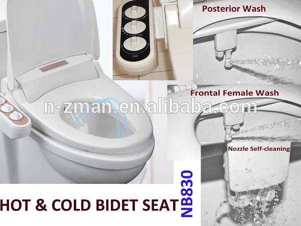 NZMAN Bidet toilet seat with with fresh water spray and self-cleaning double nozzle Non-electric Bidet #KB803