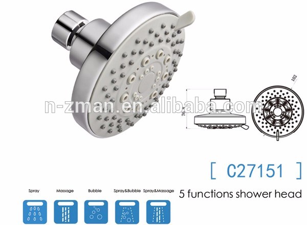 5 Spray Settings Handheld Shower Head includes Extra Long Stainless Steel Hose #C27151