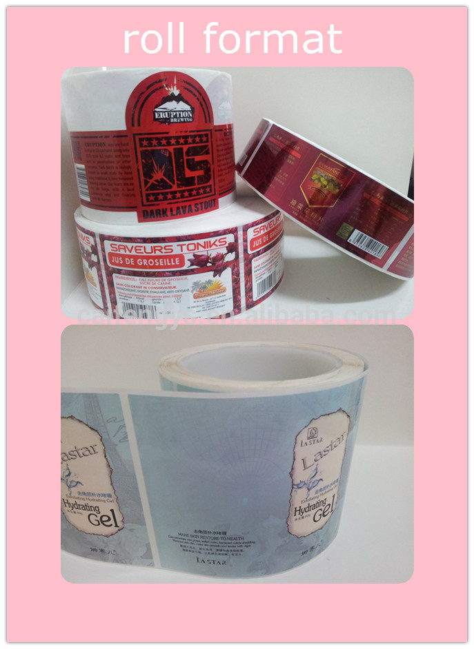 useful half glue adhesive  custom Double sides printing label sticker Printed both side sticker label for cosmetics