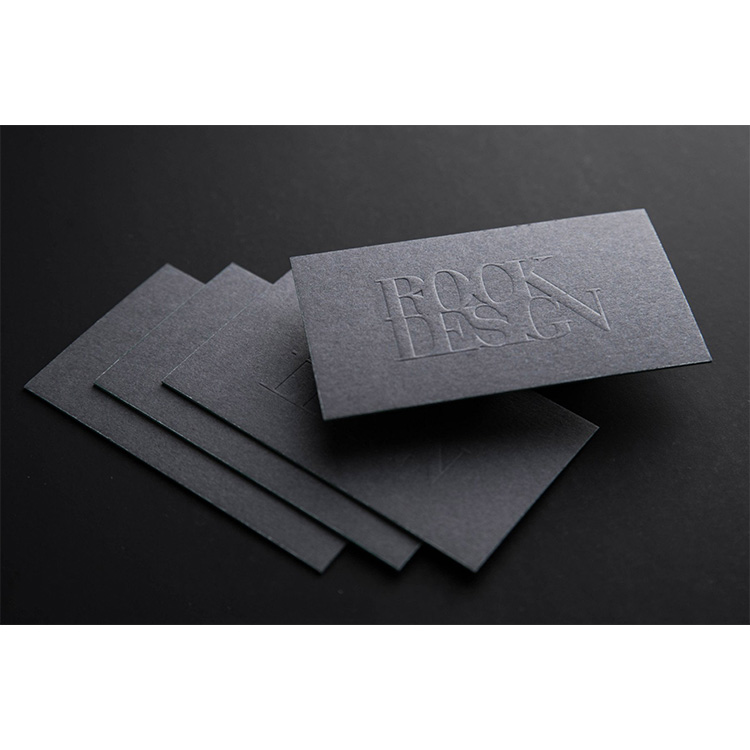 100pcs promotional custom colored edge thick embossing cotton paper business card