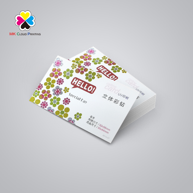 card factory sample discount high quality pop up 3d cmyk double side printing spot uv custom print diamond pearl business card