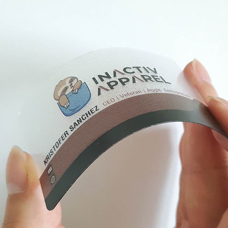 custom transparent plastic pvc frosted business card