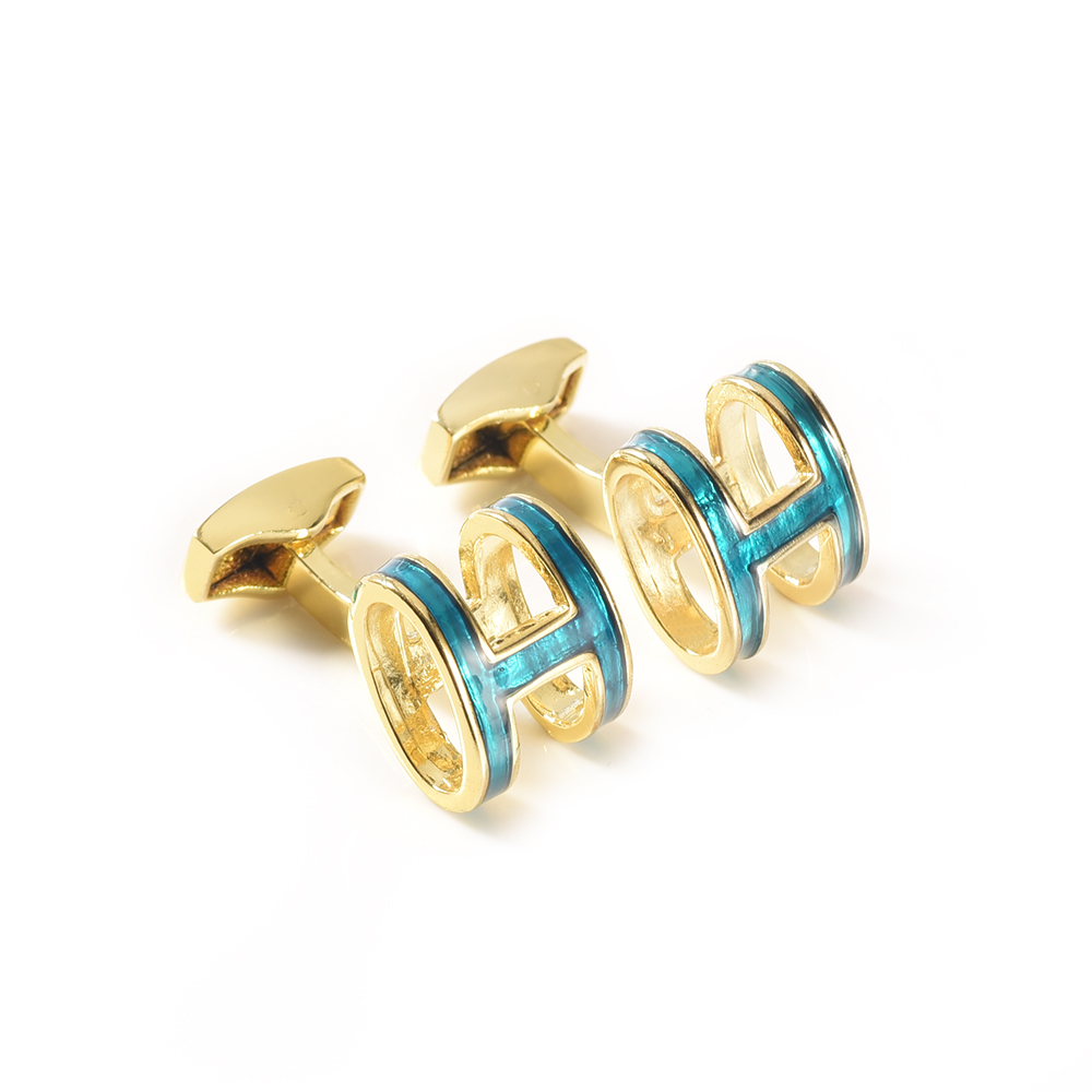 Wollet Fashion High Quality Multi-Color Plated 316L Stainless Steel Cufflink For Men Women