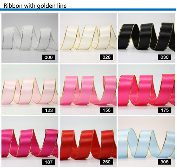 25 mm width 100% silk grosgrain ribbon with logo printed