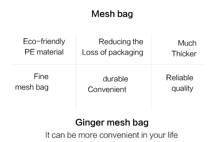 Ginger packaging PE mesh bag/Small package mesh bag for vegetable or fruit