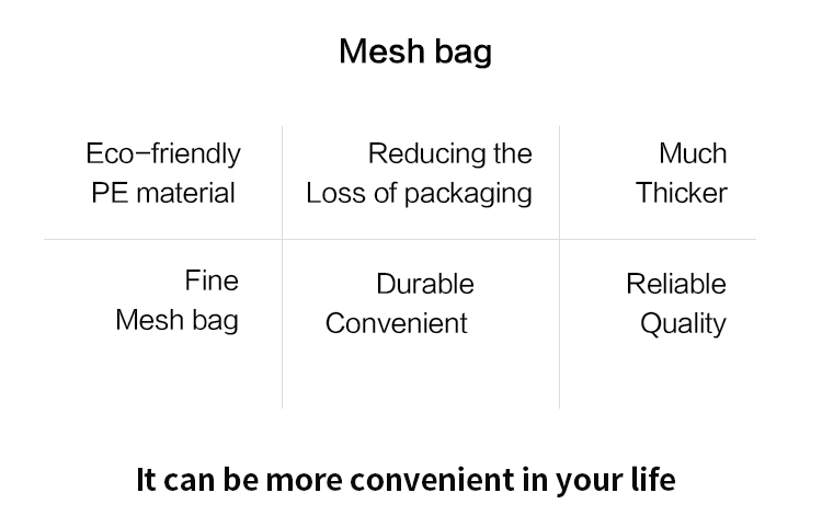 Plastic small packaging mesh bag capable of holding 15 to 20 eggs