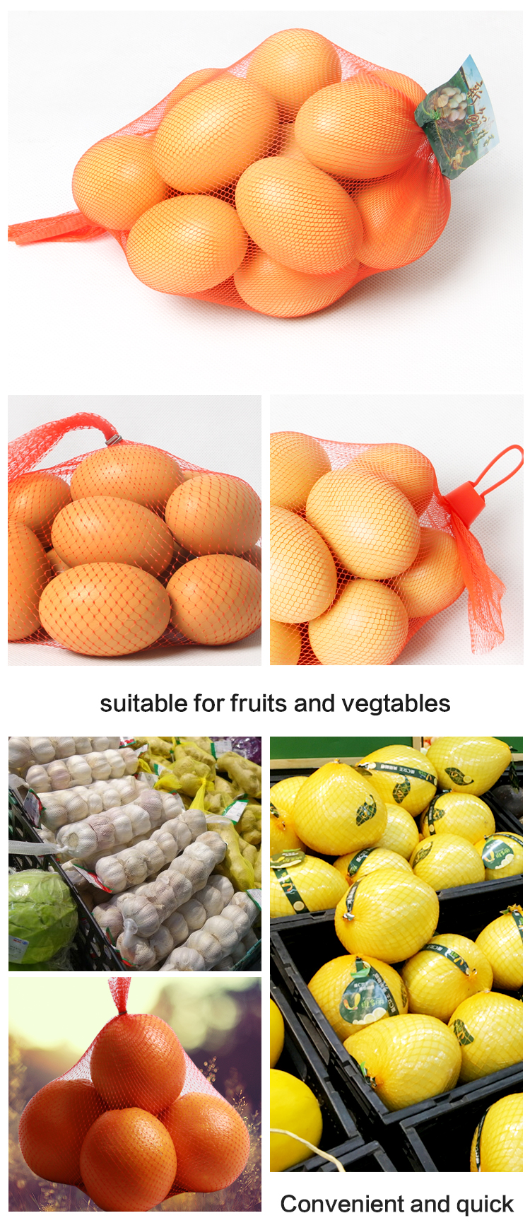Plastic small packaging mesh bag capable of holding 15 to 20 eggs