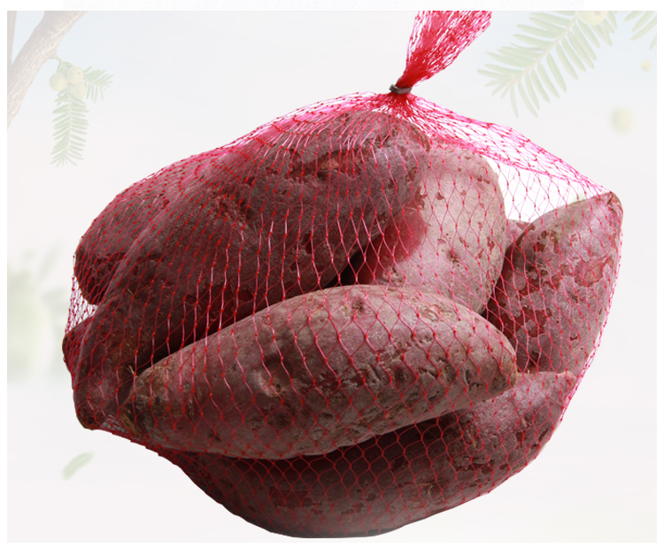 Customized purple potatoes mesh net bag for supermarkets