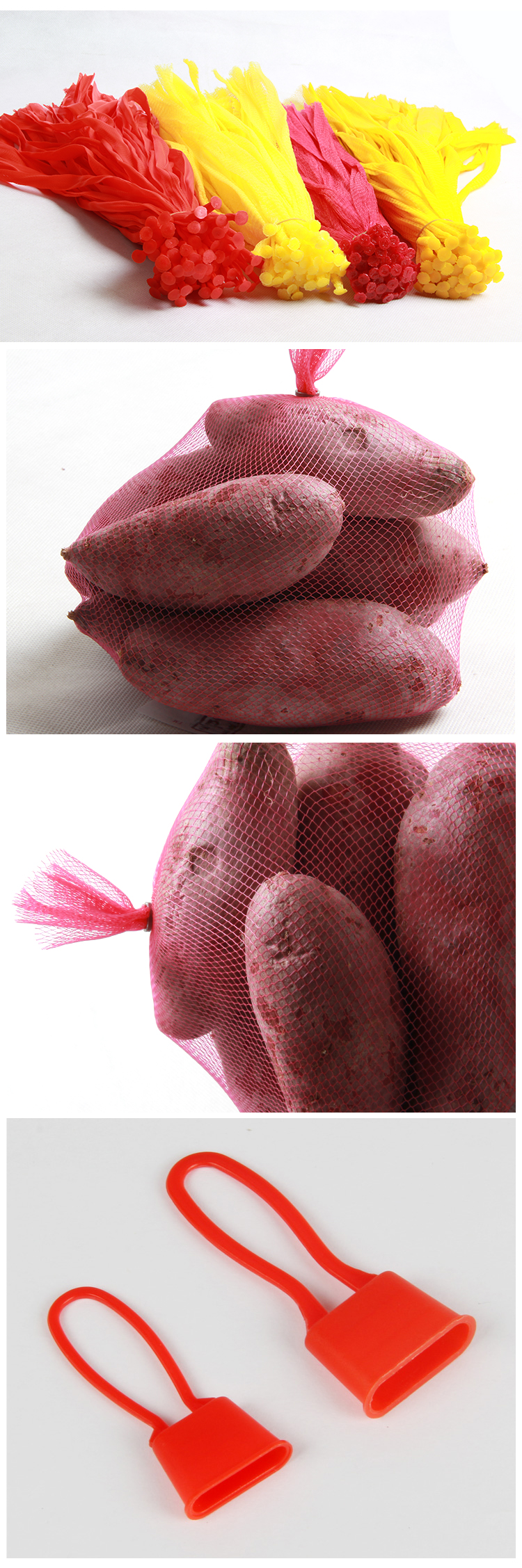 Customized purple potatoes mesh net bag for supermarkets