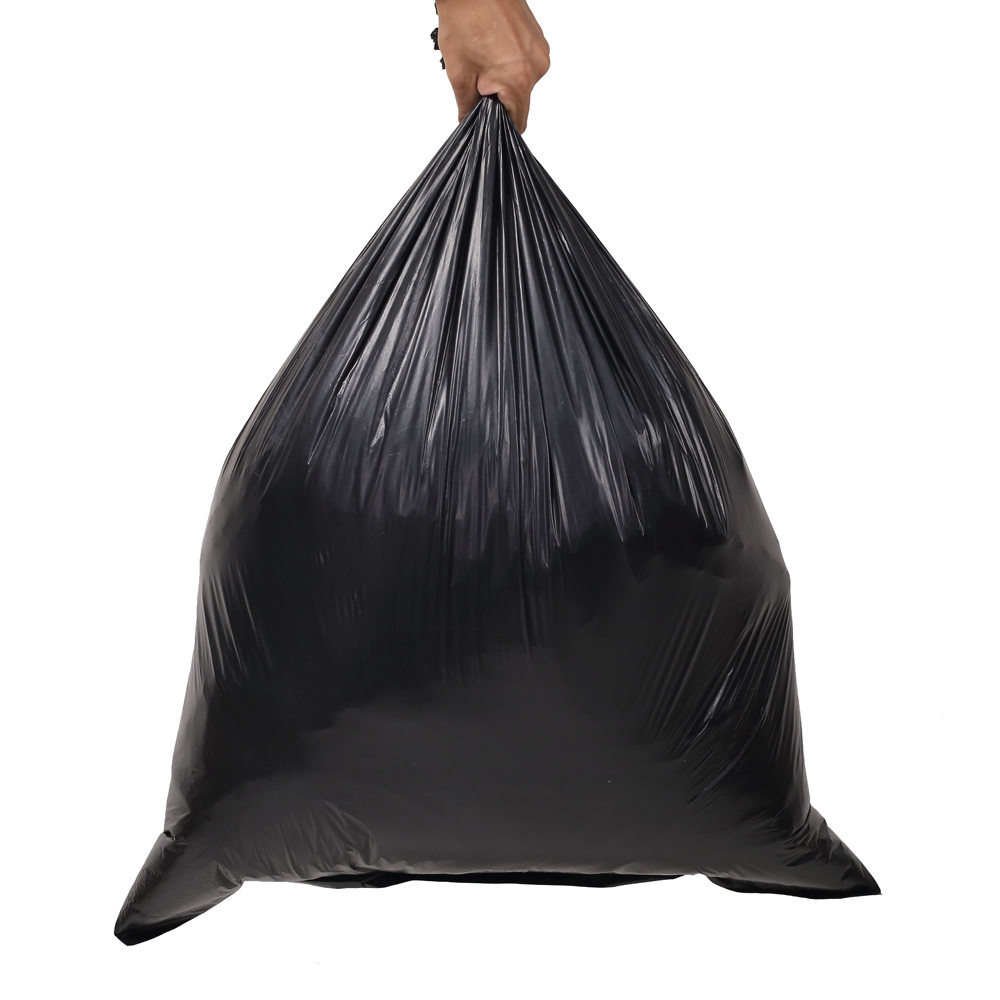 Wholesale roll biodegradable plastic garbage bag custom thickness black green pe trash bag