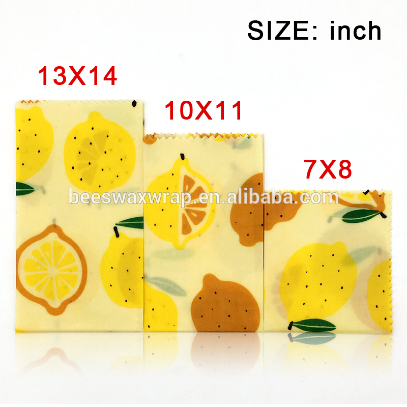 Eco-friendly sustainable washable FDA certified reusable food packaging wrap beeswax for sandwich