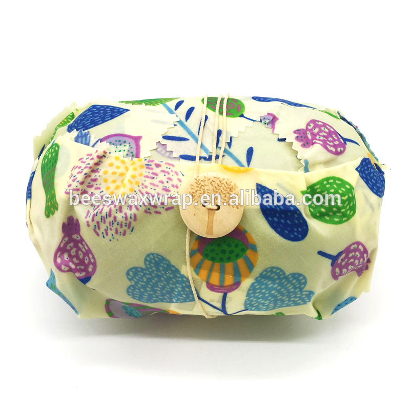 Environmentally friendly customized size and pattern beeswax food wrap bag