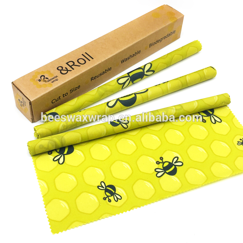Green Design Reusable Beeswax Packaging Food Storage Wrap
