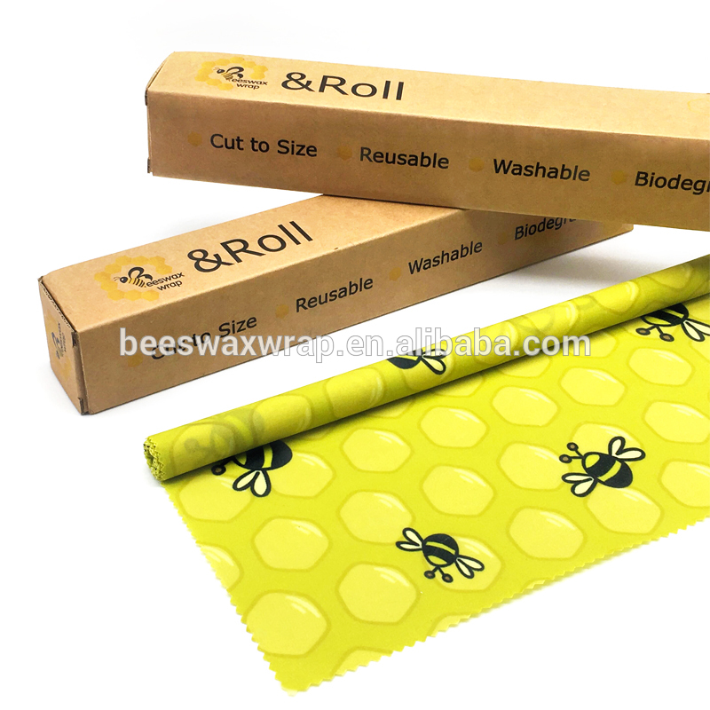 LFGB  REACH grade beeswax wrap food packaging 1 meter roll