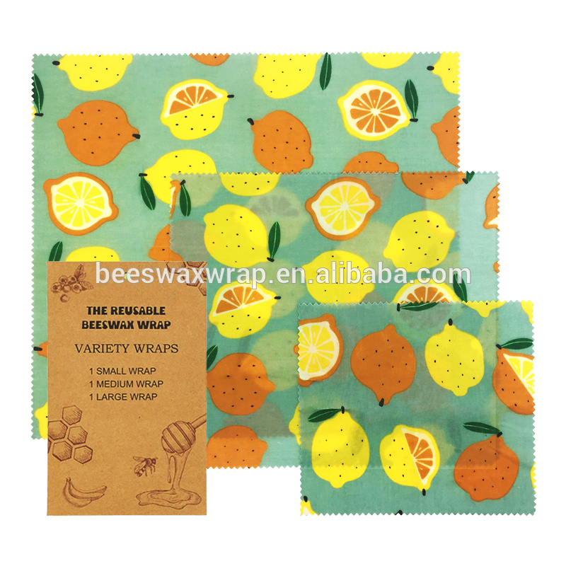 Sustainable 100% nature soy wax or beeswax vegan food wrap
