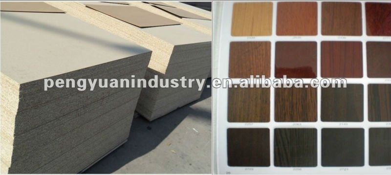 melamine faced particle board and chipboard for furniture use